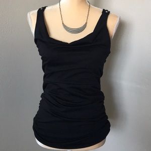 NWT BLACK TOP WITH SHOULDER ACCENTS